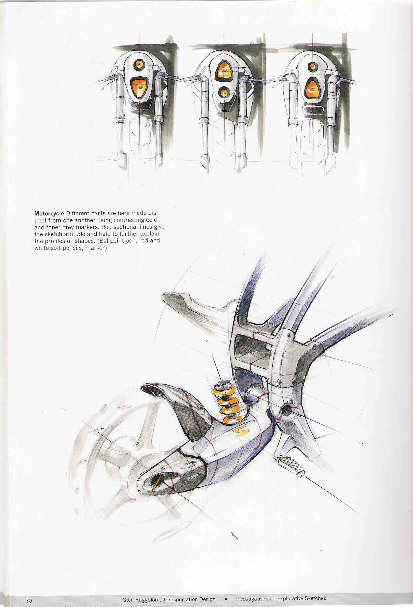 Motorcycle design sketches