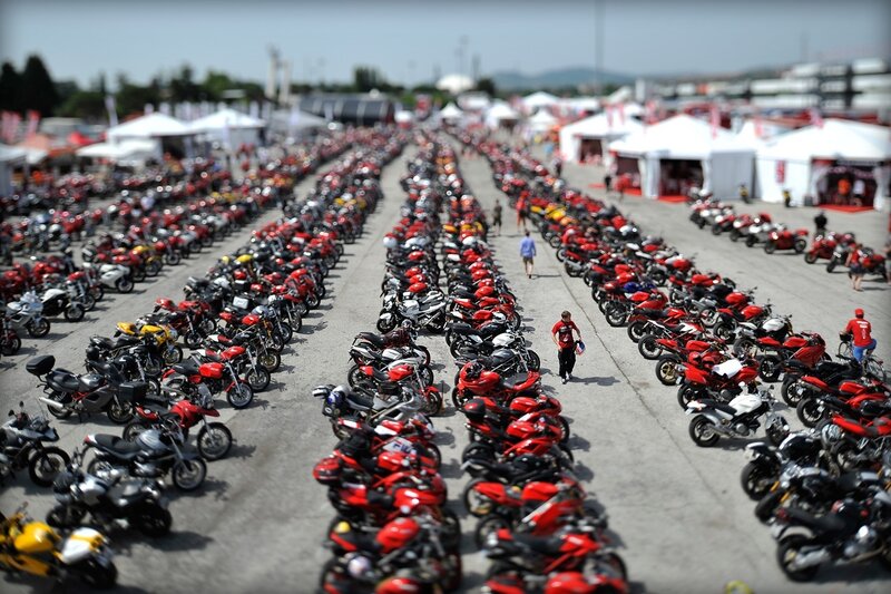 Motorcycle display at event