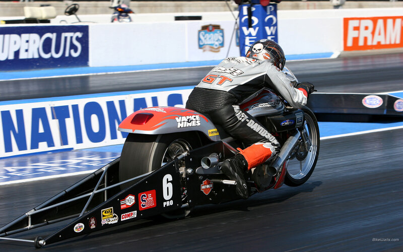 Motorcycle Drag Racer — Black, Dynamic, Afternoon, Photograph