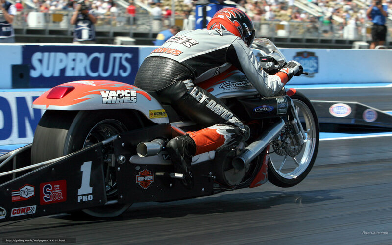 Motorcycle Drag Racer — Black, Dynamic, Afternoon