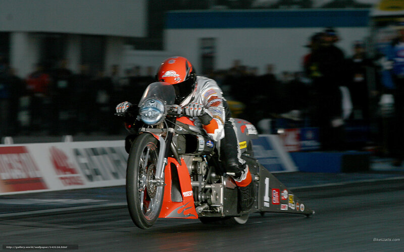 Motorcycle Drag Racer — Black, Dynamic