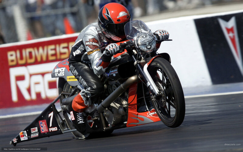Motorcycle Drag Racer — Black, Intense