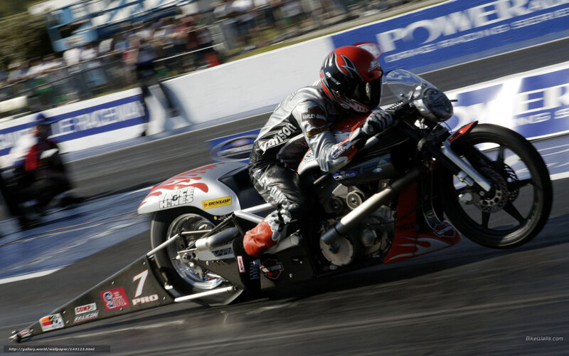 Motorcycle Drag Racer — Black