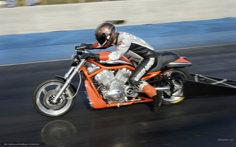 Motorcycle Drag Racer — Orange