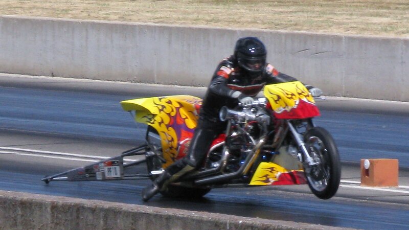 Motorcycle Drag Racer — Yellow
