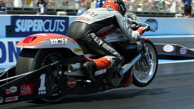 Motorcycle drag racing