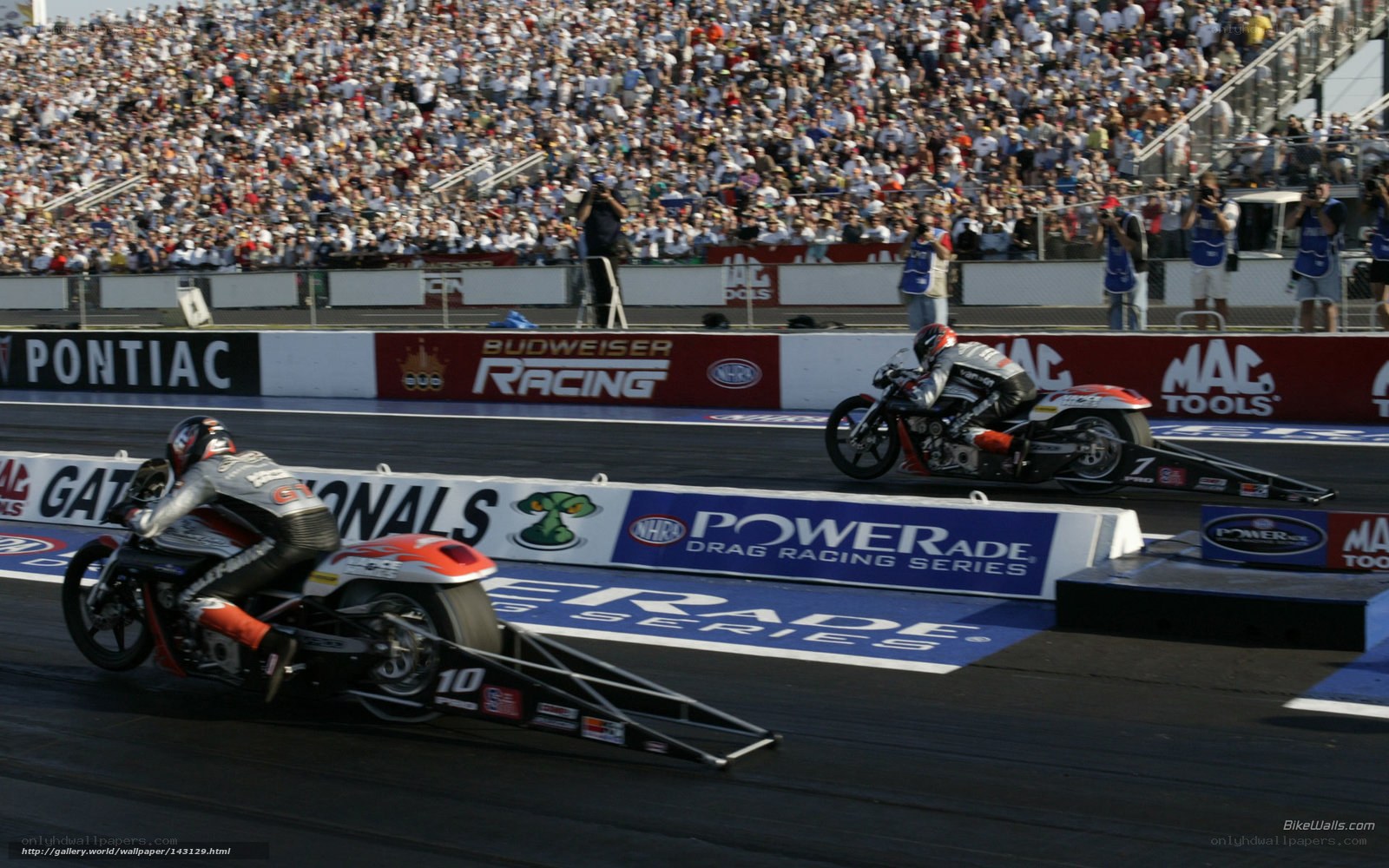 Motorcycle drag racing event