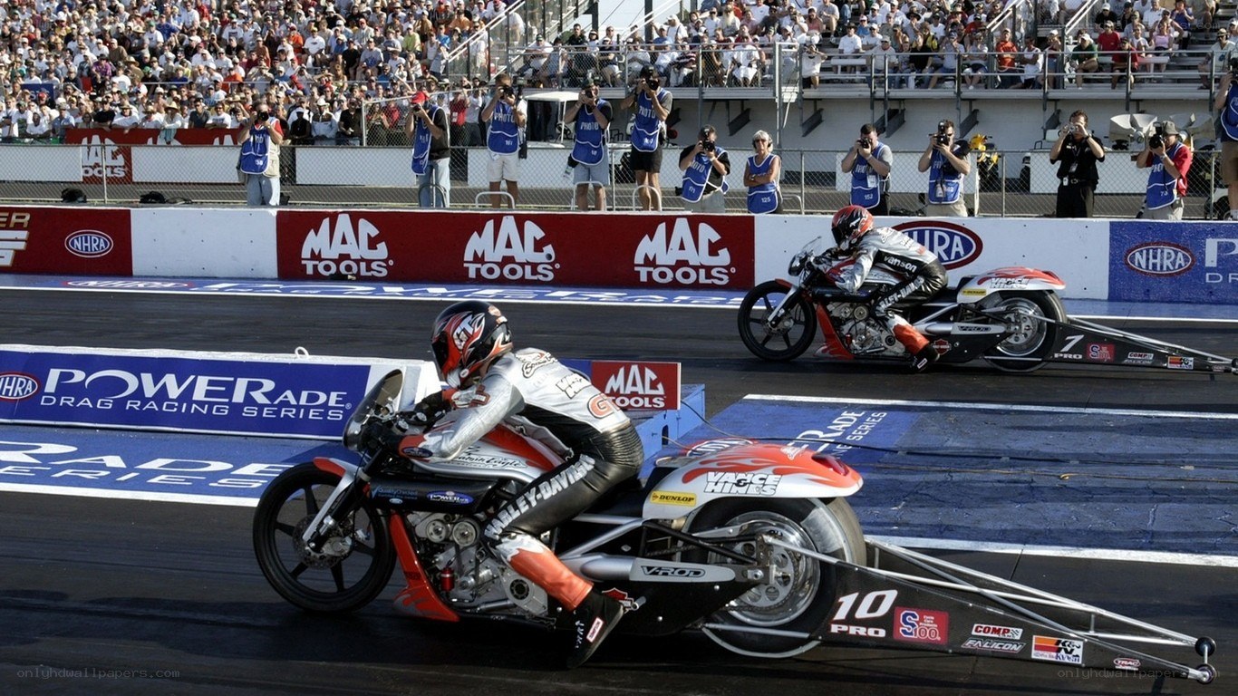 Motorcycle drag racing event