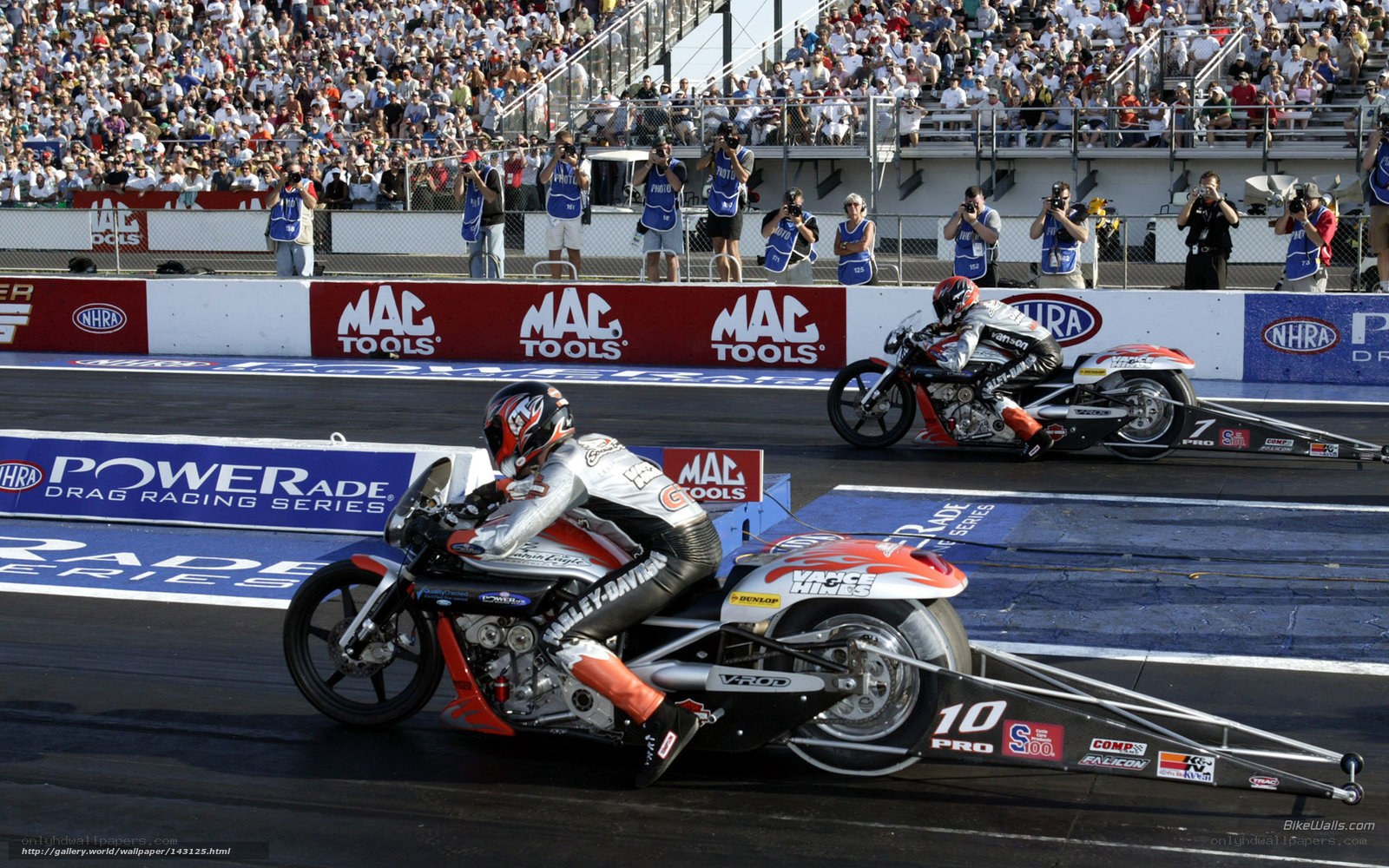 Motorcycle drag racing event