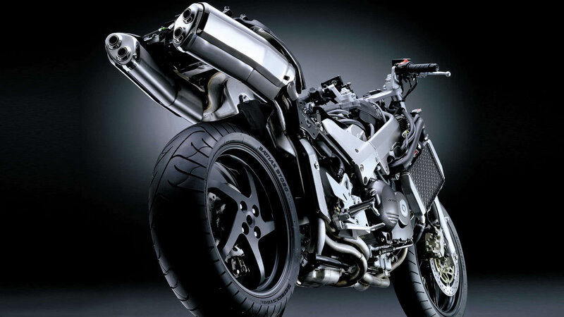 motorcycle engine and exhaust