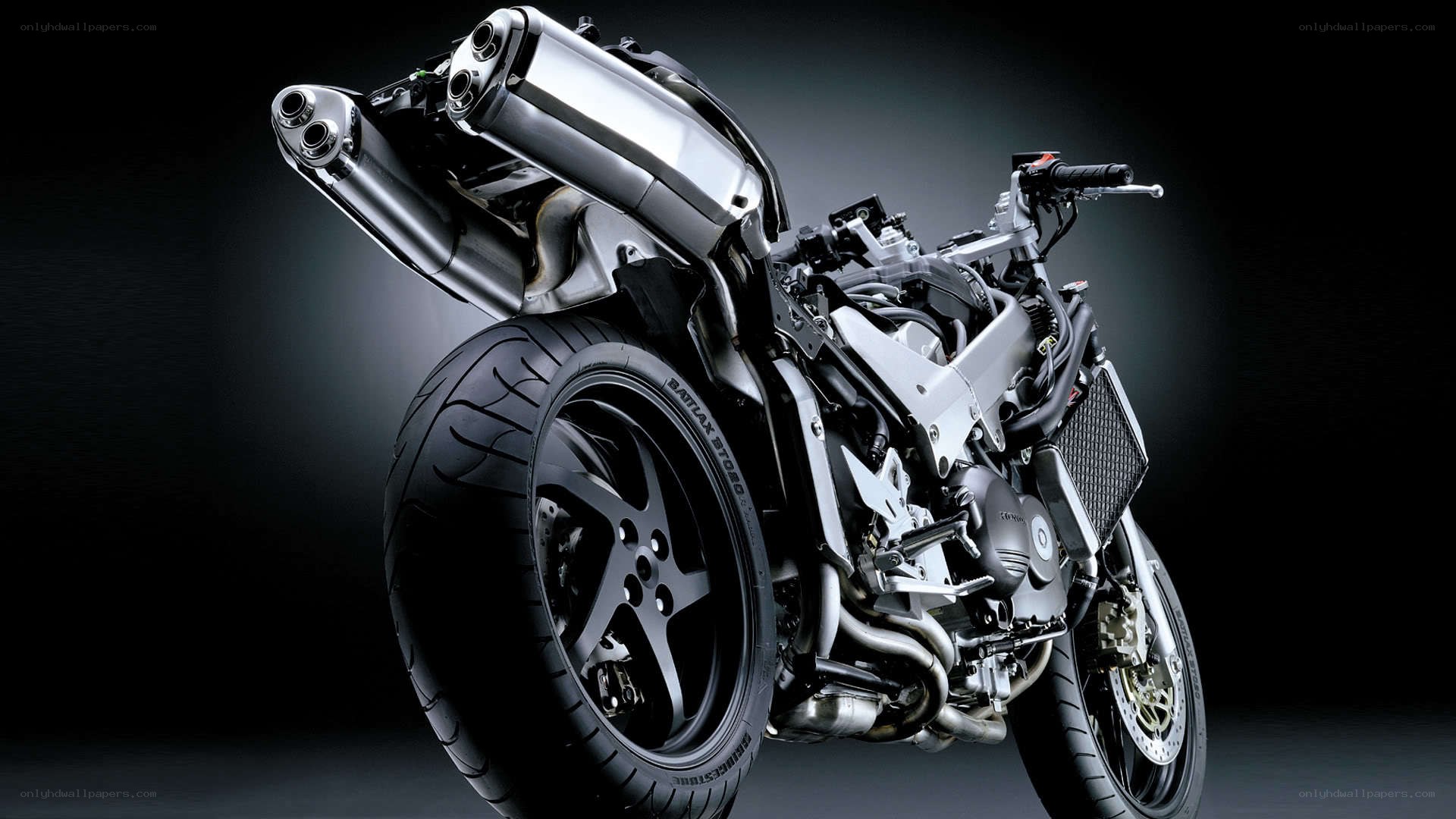 motorcycle engine and exhaust