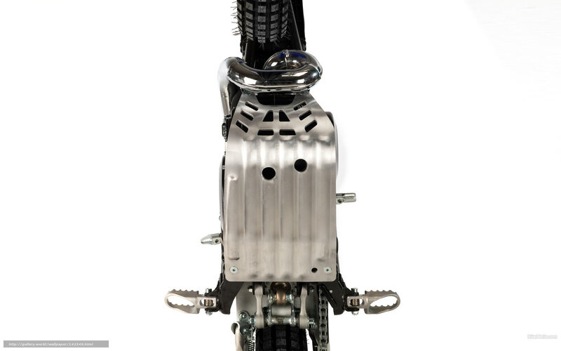 Motorcycle Engine and Exhaust — Silver, Neutral