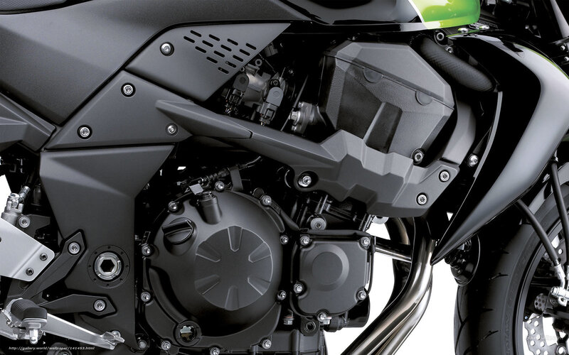 Motorcycle Engine and Frame — Black, Mechanical