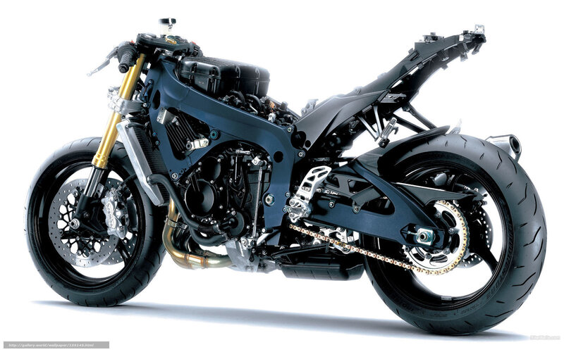 Motorcycle Engine and Frame — Black, Technical