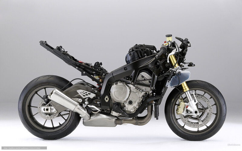 Motorcycle Engine and Frame — Black