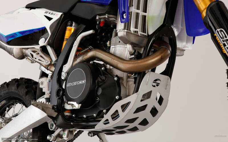Motorcycle Engine and Frame — Blue, Technical
