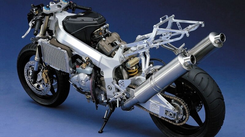Motorcycle Engine and Frame — Silver, Technical, Photograph, Exhaust
