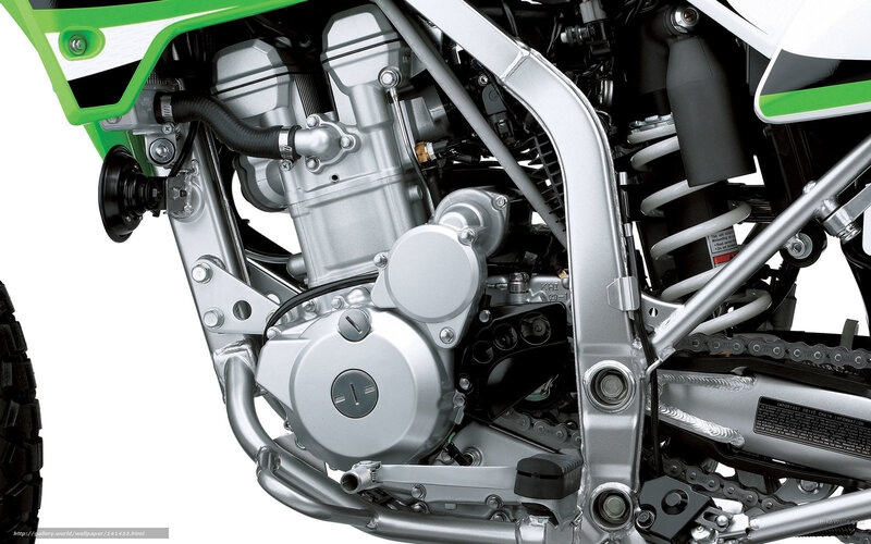 Motorcycle Engine and Frame — Silver