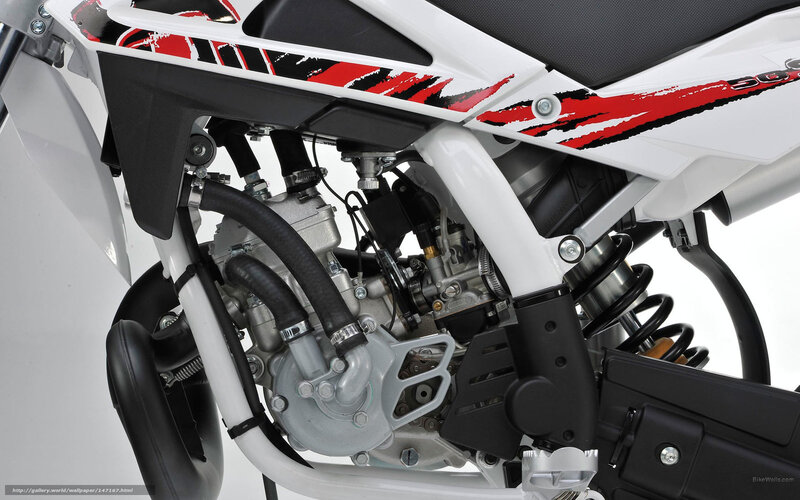 Motorcycle Engine and Frame — White, Neutral, Photograph