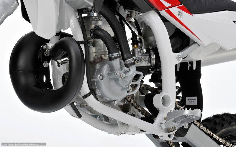Motorcycle Engine and Frame — White