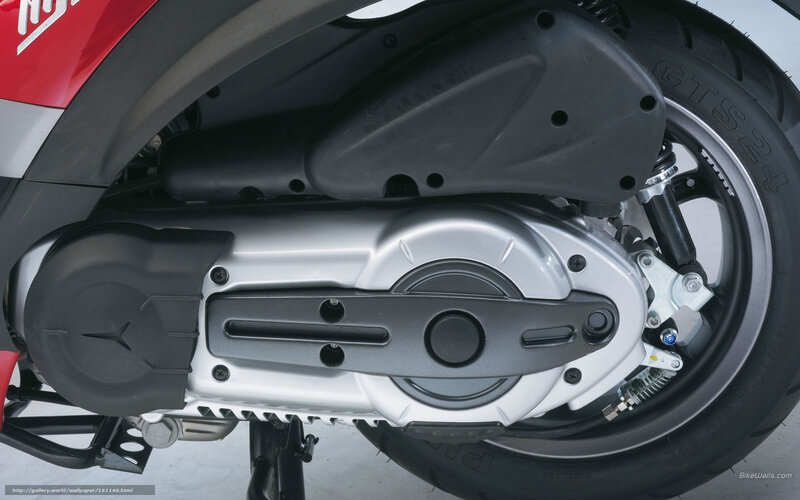 Motorcycle Engine and Wheel — Black, Neutral