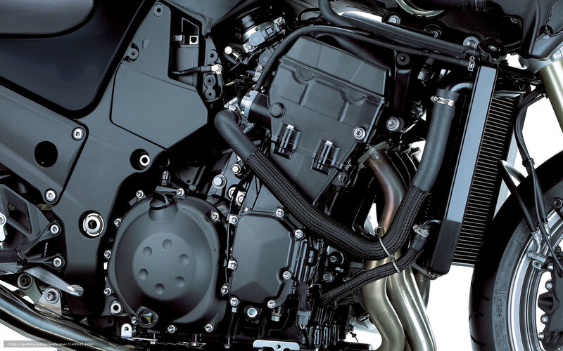 Motorcycle Engine — Black, Technical, Photograph