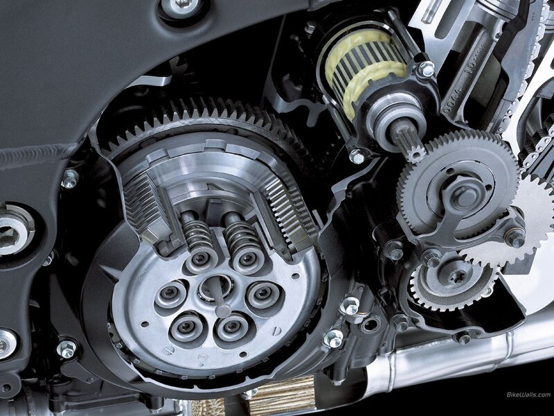 Motorcycle Engine Components — Black, Technical, Photograph