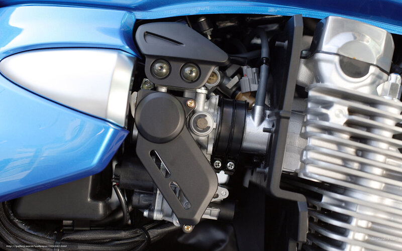 Motorcycle Engine Components — Blue