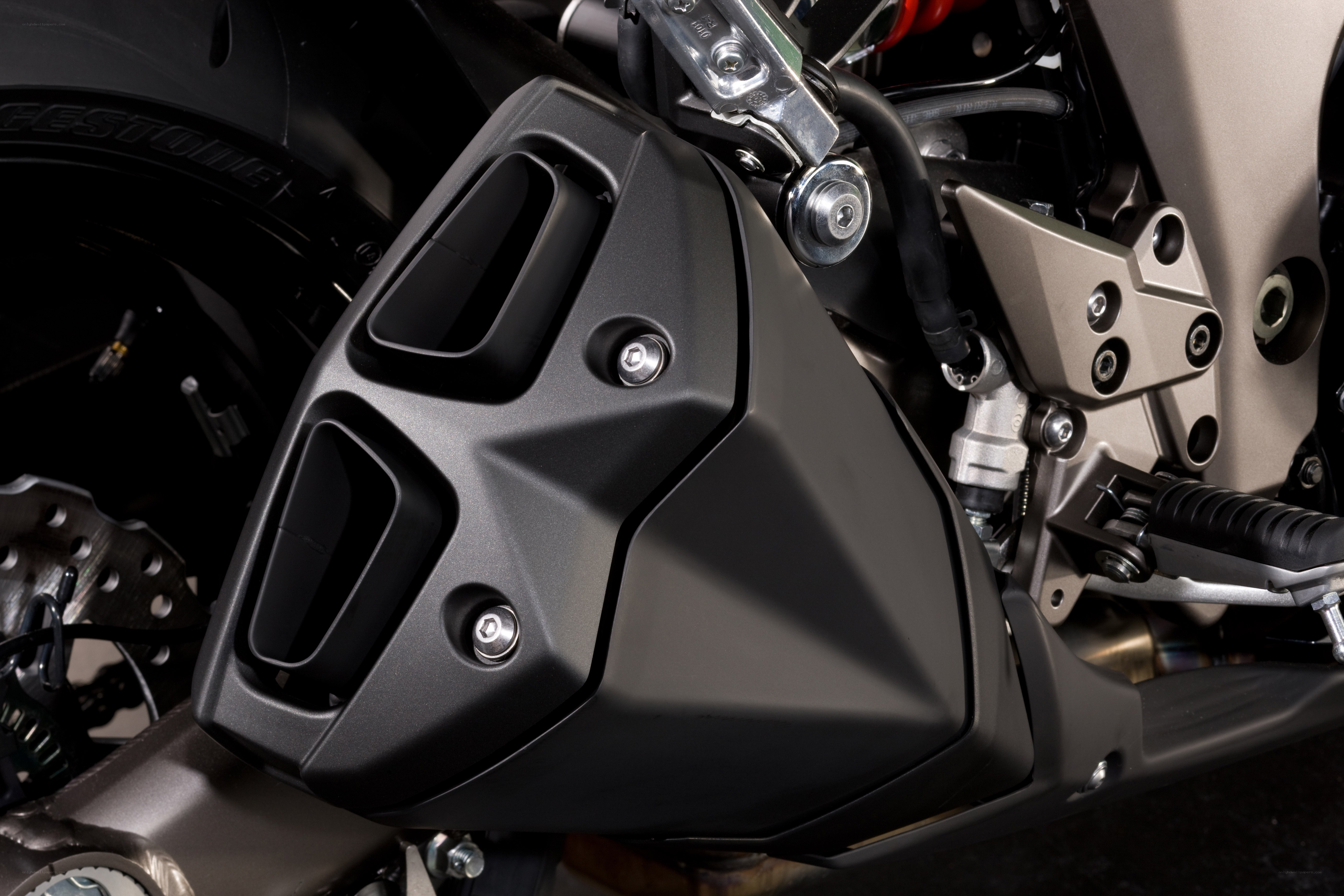 motorcycle engine cover detail