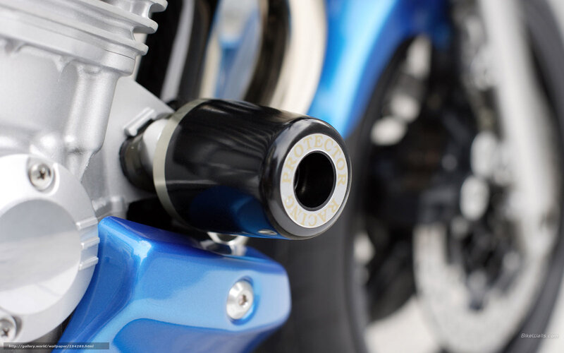 Motorcycle Engine Detail — Blue