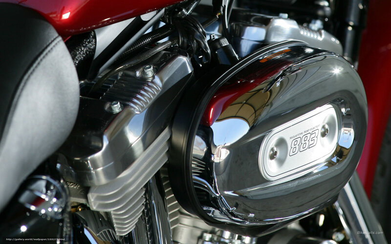 Motorcycle Engine Detail — Red