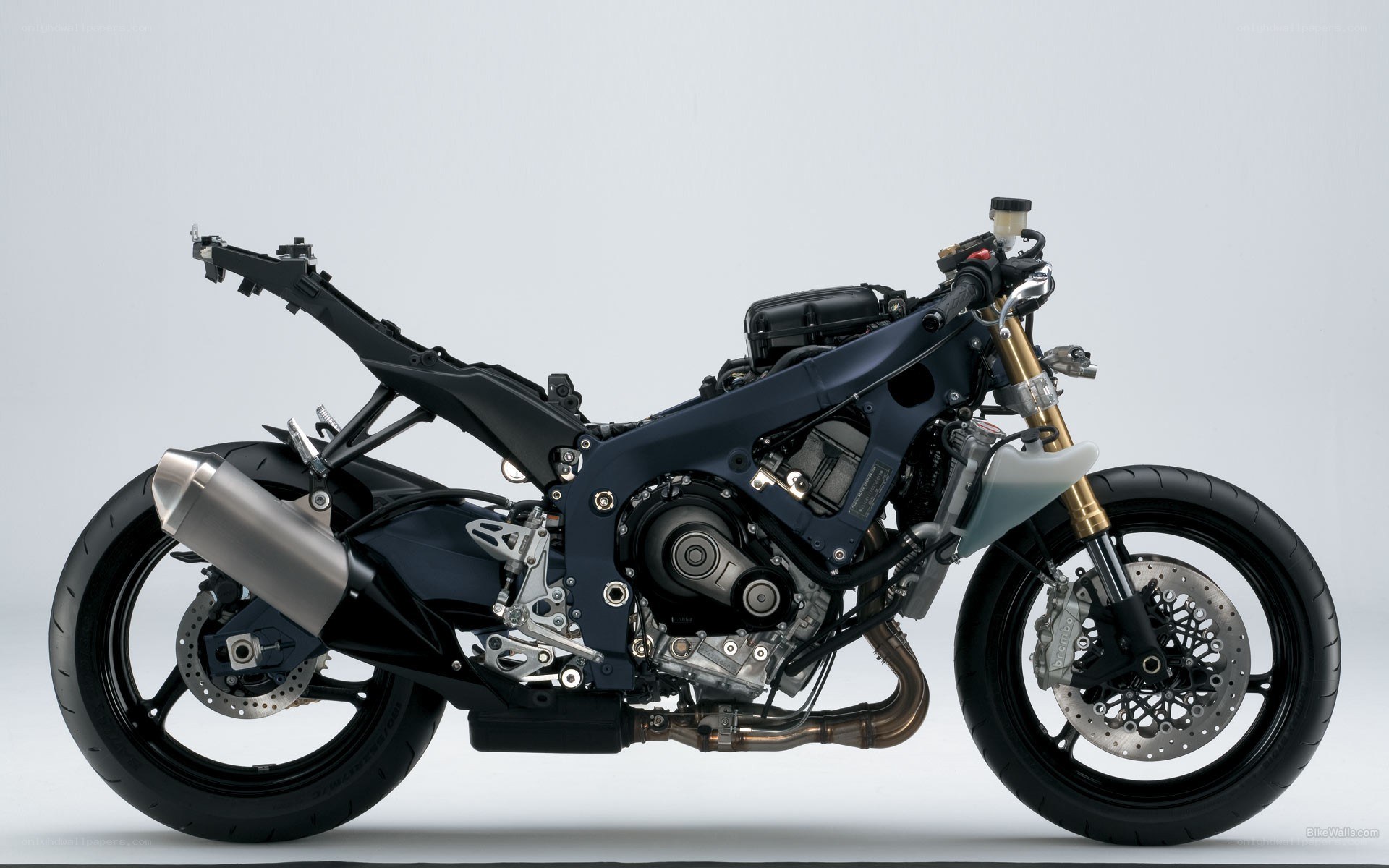motorcycle engine exposed