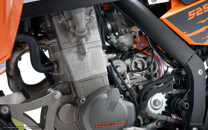 Motorcycle Engine — Orange