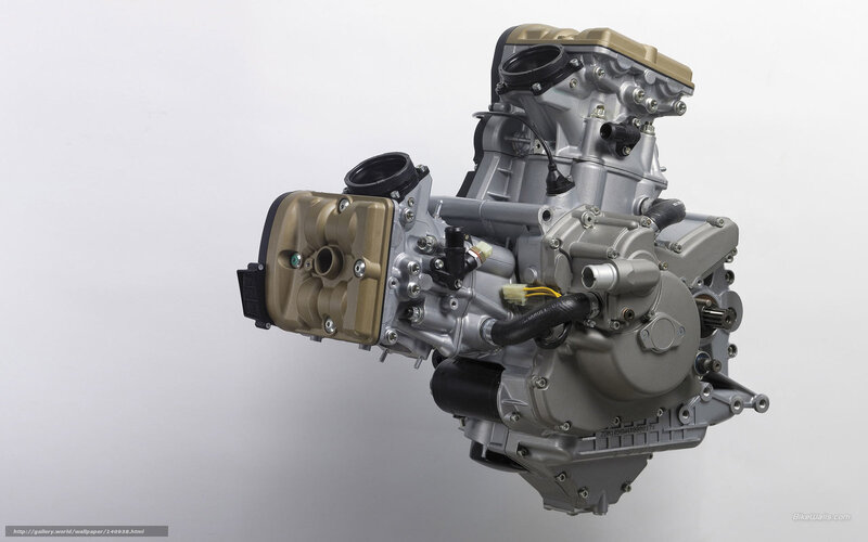 Motorcycle Engine — Silver, Neutral