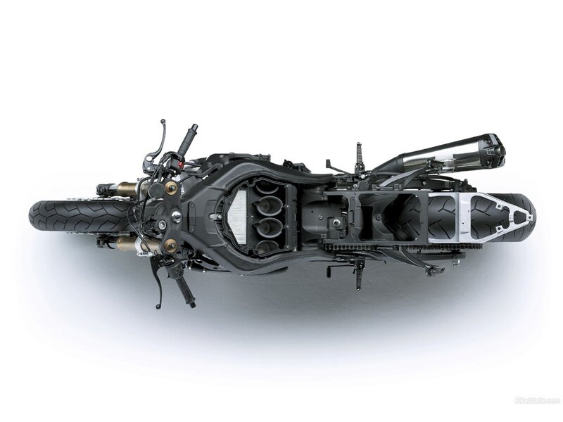 Motorcycle Engine View — Black, Neutral