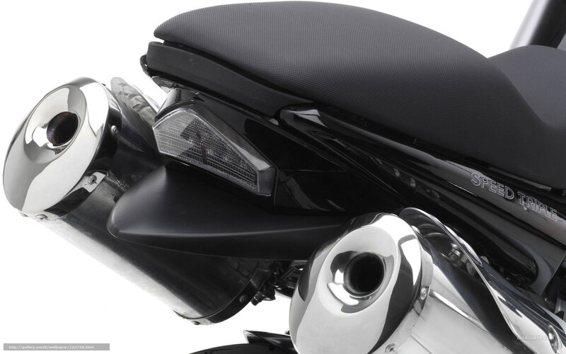 motorcycle exhaust and seat detail