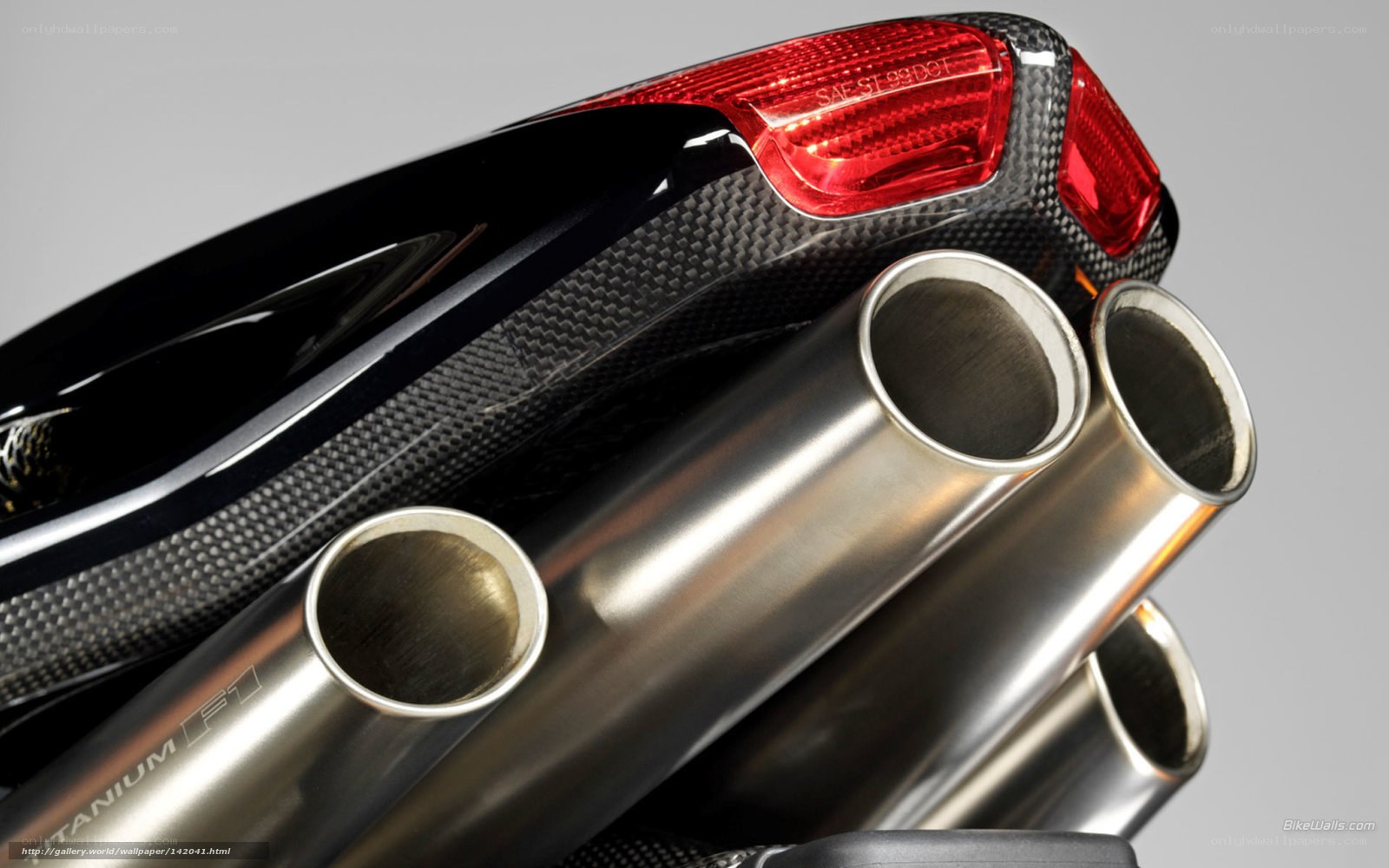 motorcycle exhaust and tail light