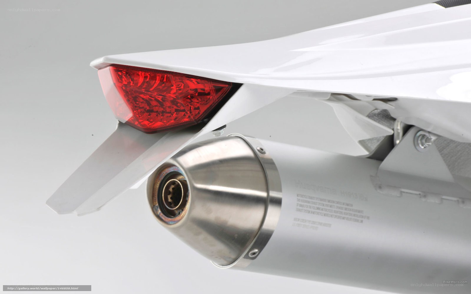 motorcycle exhaust and taillight