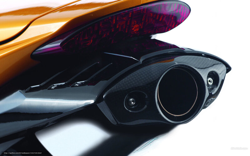 Motorcycle Exhaust — Black