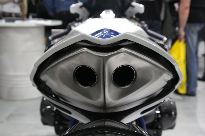 motorcycle exhaust close-up