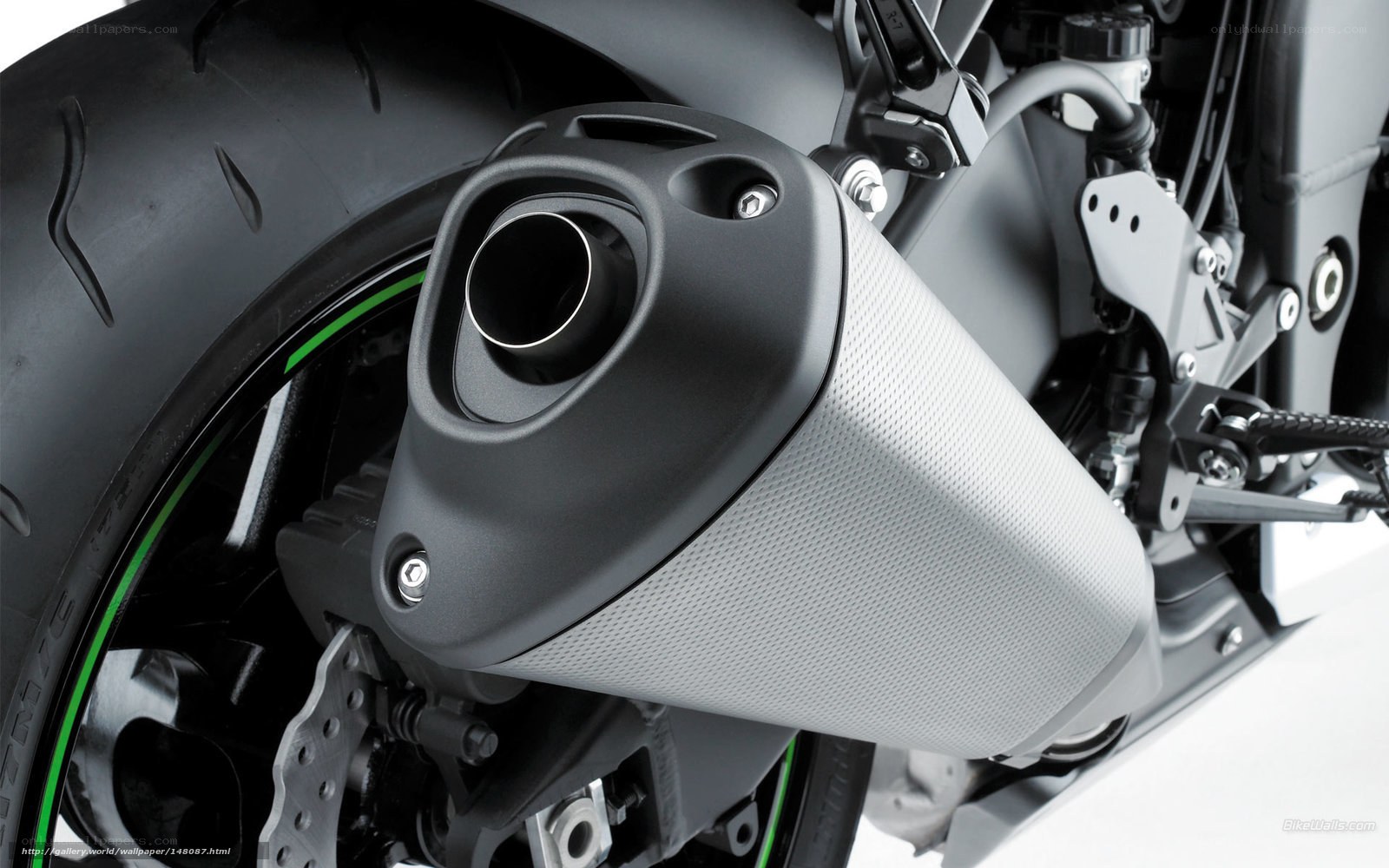 motorcycle exhaust close-up