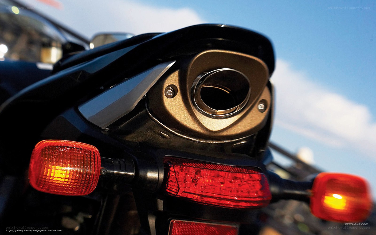 motorcycle exhaust close-up