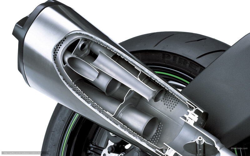 motorcycle exhaust cutaway