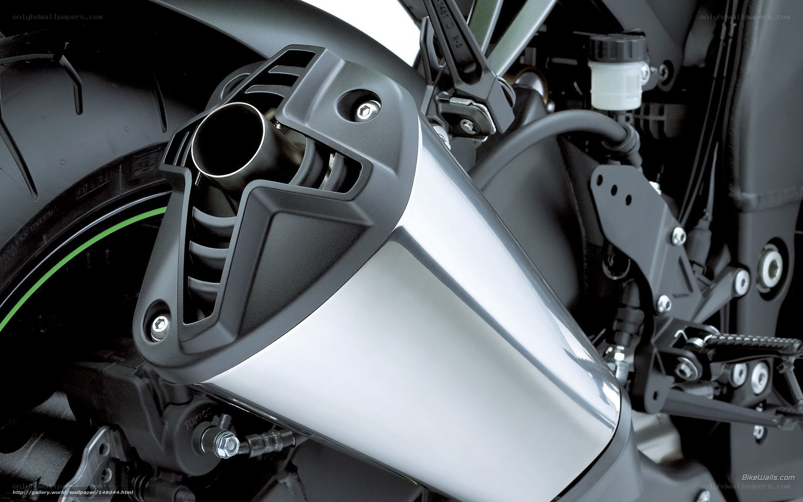 motorcycle exhaust detail