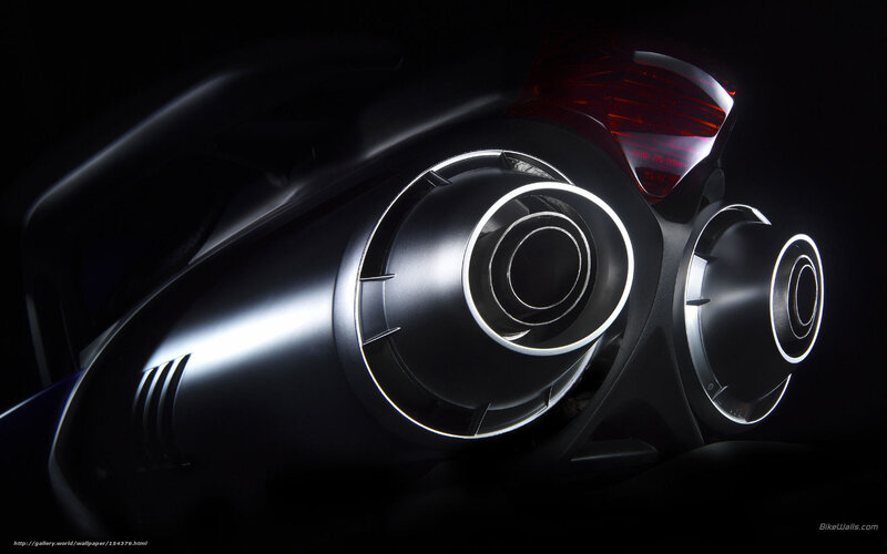 Motorcycle Exhaust Pipes — Black, Dramatic