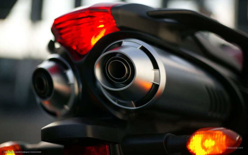 Motorcycle Exhaust Pipes — Black