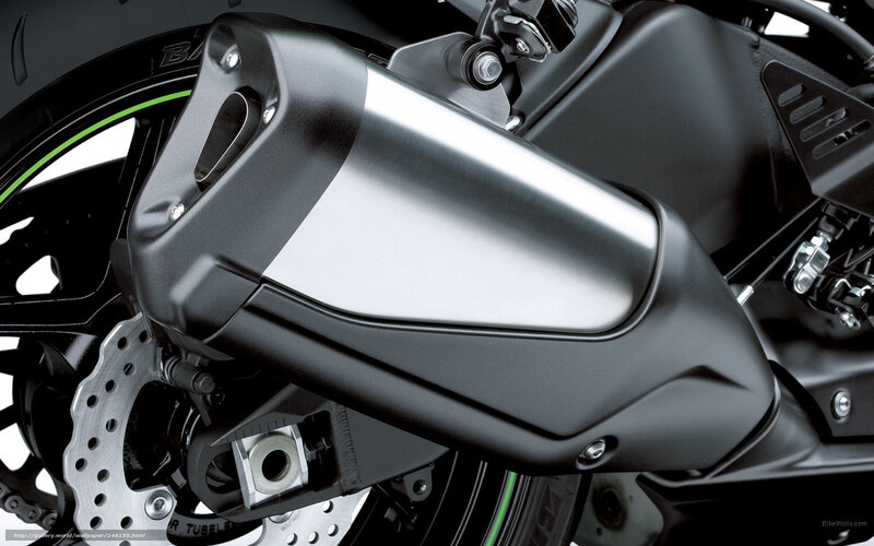 Motorcycle Exhaust System — Black, Mechanical, Photograph, Wheel