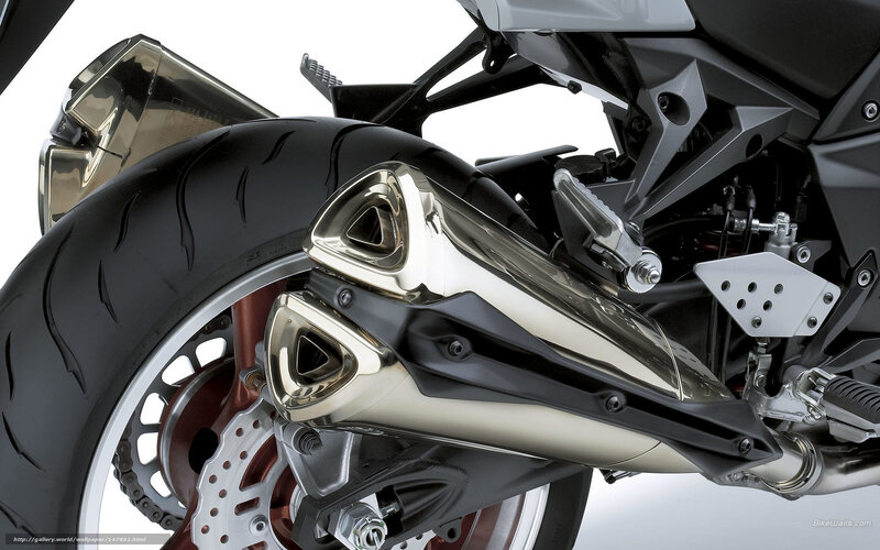 Motorcycle Exhaust System — Black, Neutral, Photograph, Wheel