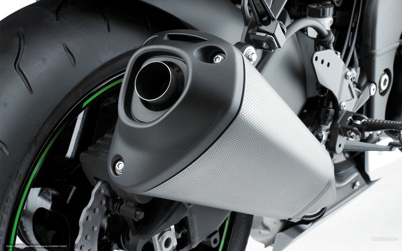 Motorcycle Exhaust System — Black, Technical, Photograph, Tire