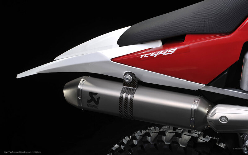 Motorcycle Exhaust System — Red, Dramatic